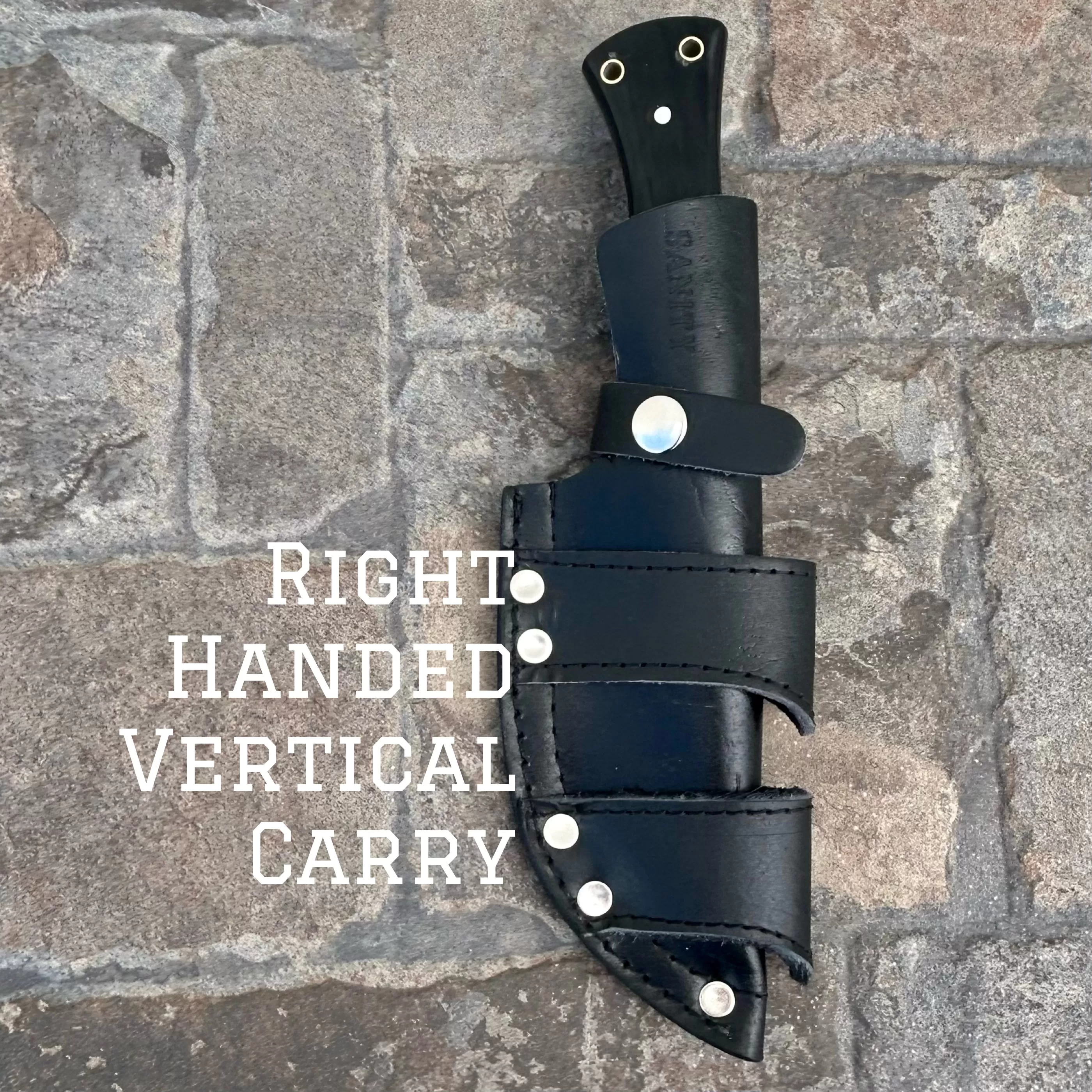 10” Rough Rider Series - Come And Take It - Buffalo Horn - D2 Steel - Horizontal & Vertical Carry - CUS22