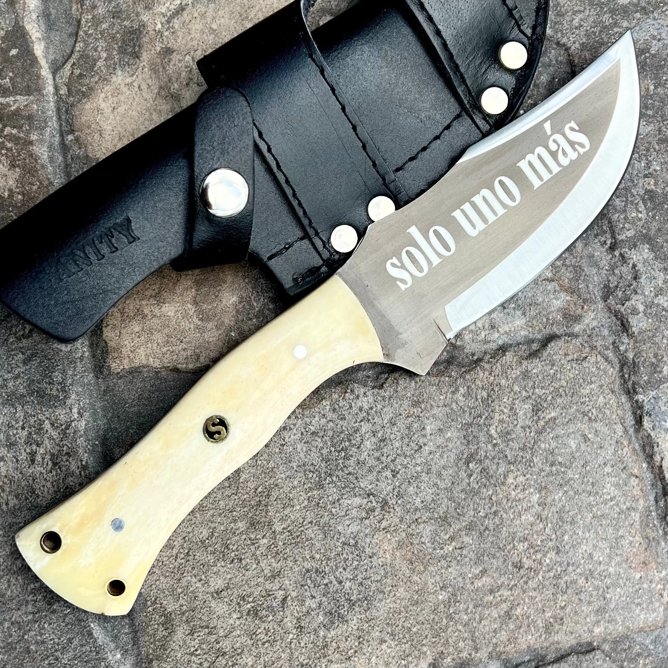 10” Rough Rider Series - Solo Uno Mas - Bone - D2 Steel - Horizontal & Vertical Carry - CUS26