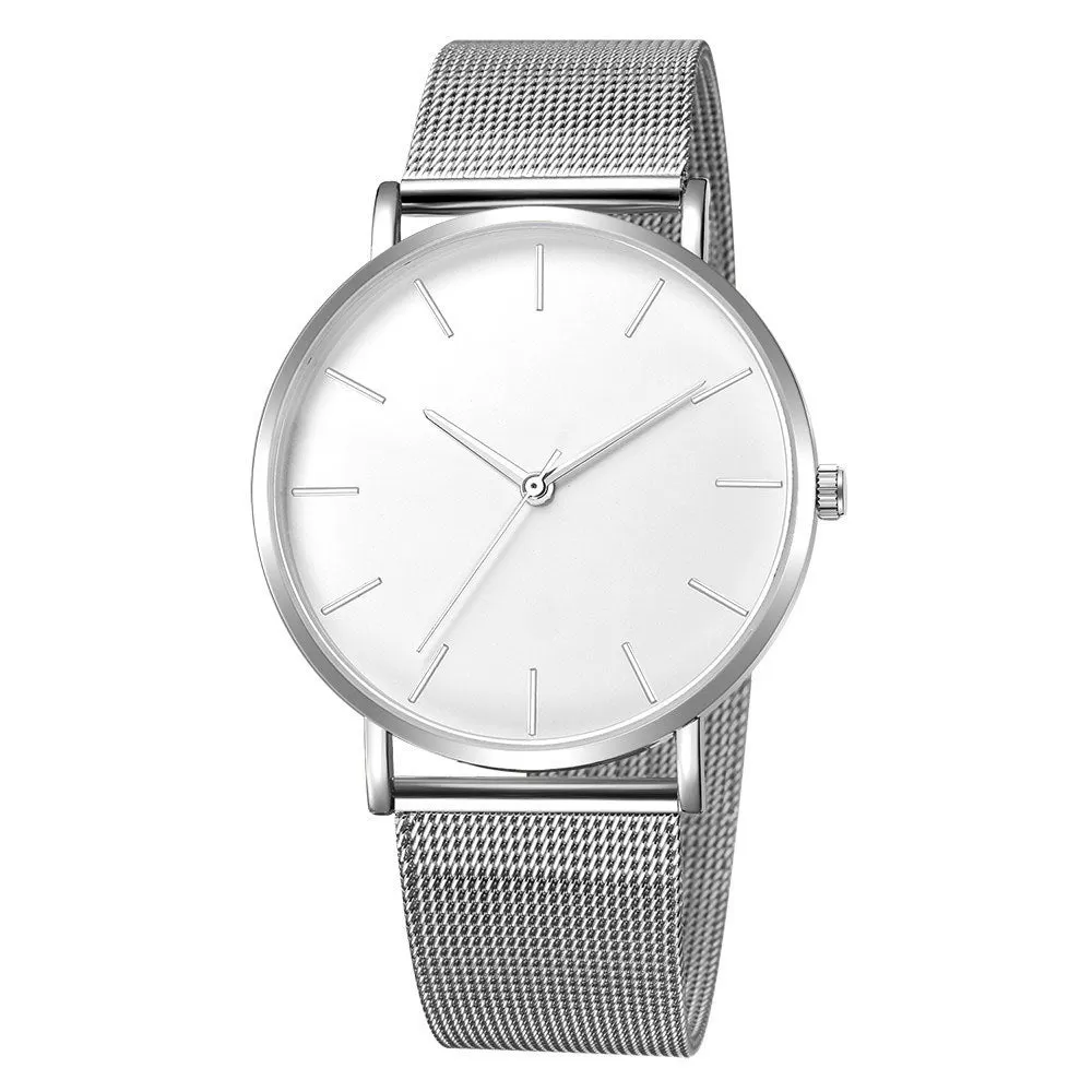 2021 European And American Most Popular Luxury Ladies Watch Mesh Stainless Steel Casual Bracelet Qua