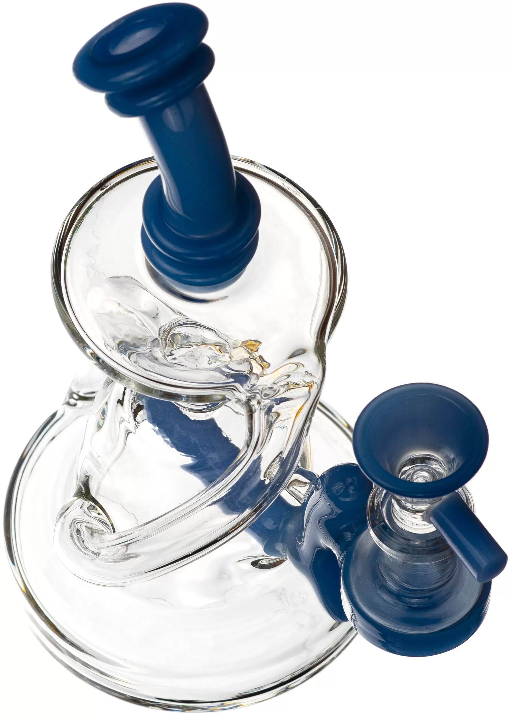 7” Recycler Inline Dab Rig (Diamond Juno), by Diamond Glass (free banger included)