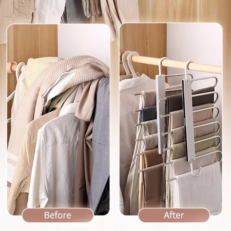 Adjustable Pants Rack Clothes Organizer