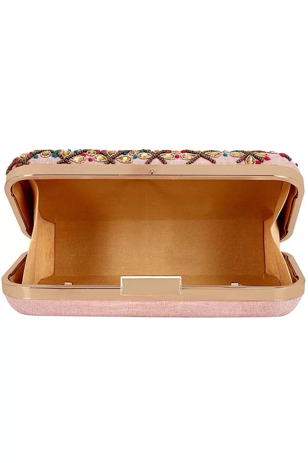 Adorn Embroidered & Embelished Party Clutch Multi