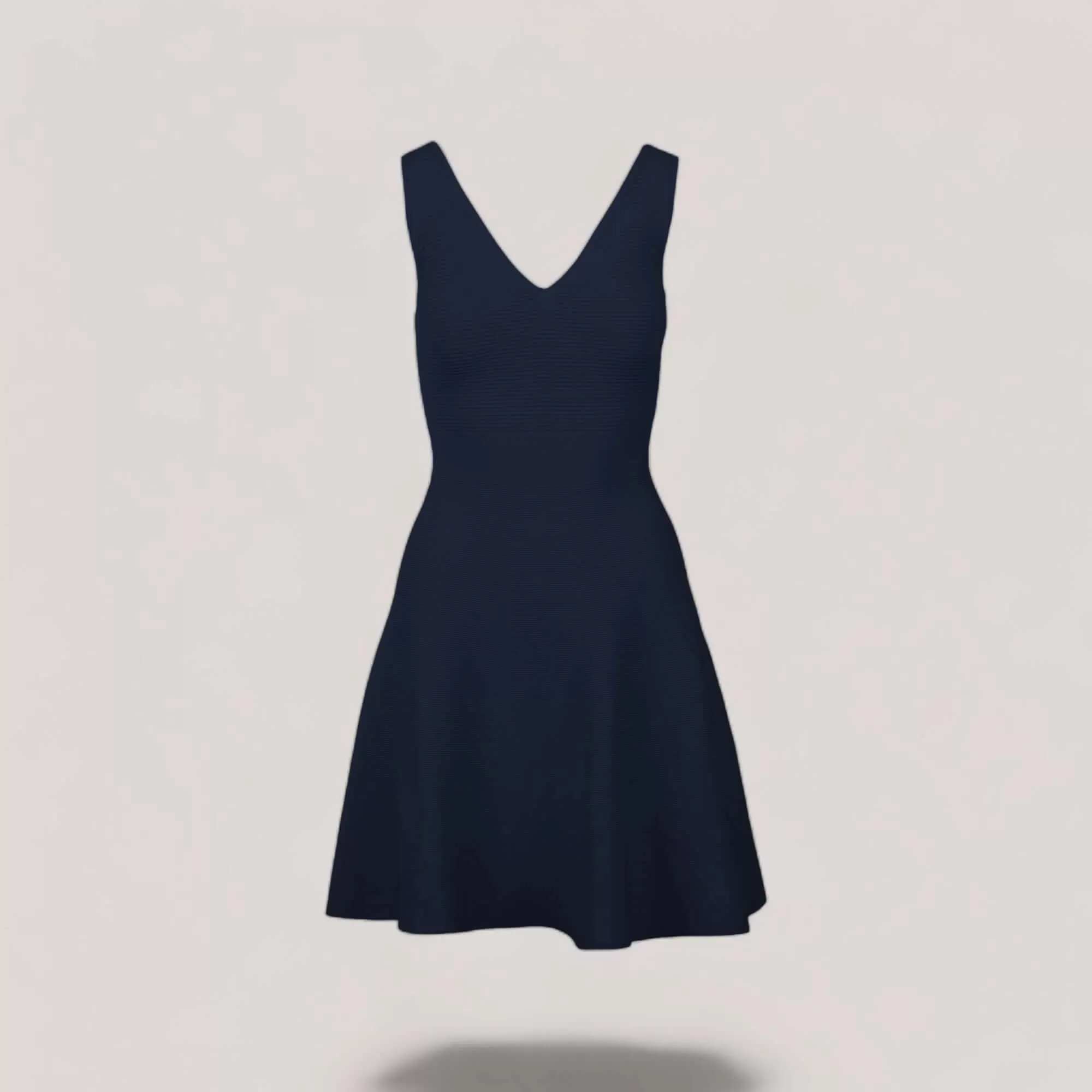 ALISA | Sleeveless V-Neck Flared Knit Dress