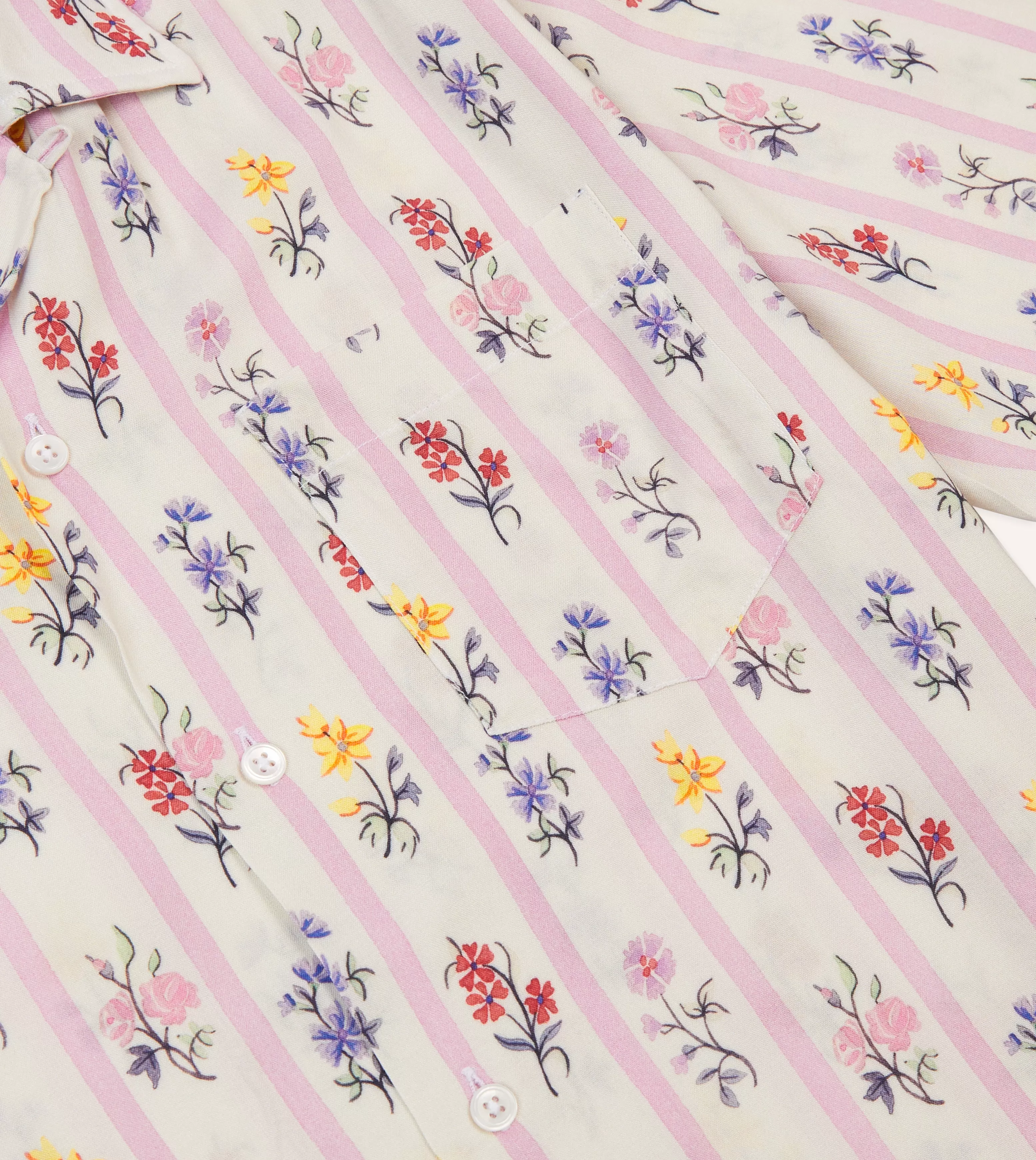 Andreotti & Baribeaud for Drake's 'Normandy Flowers' Short Sleeve Shirt