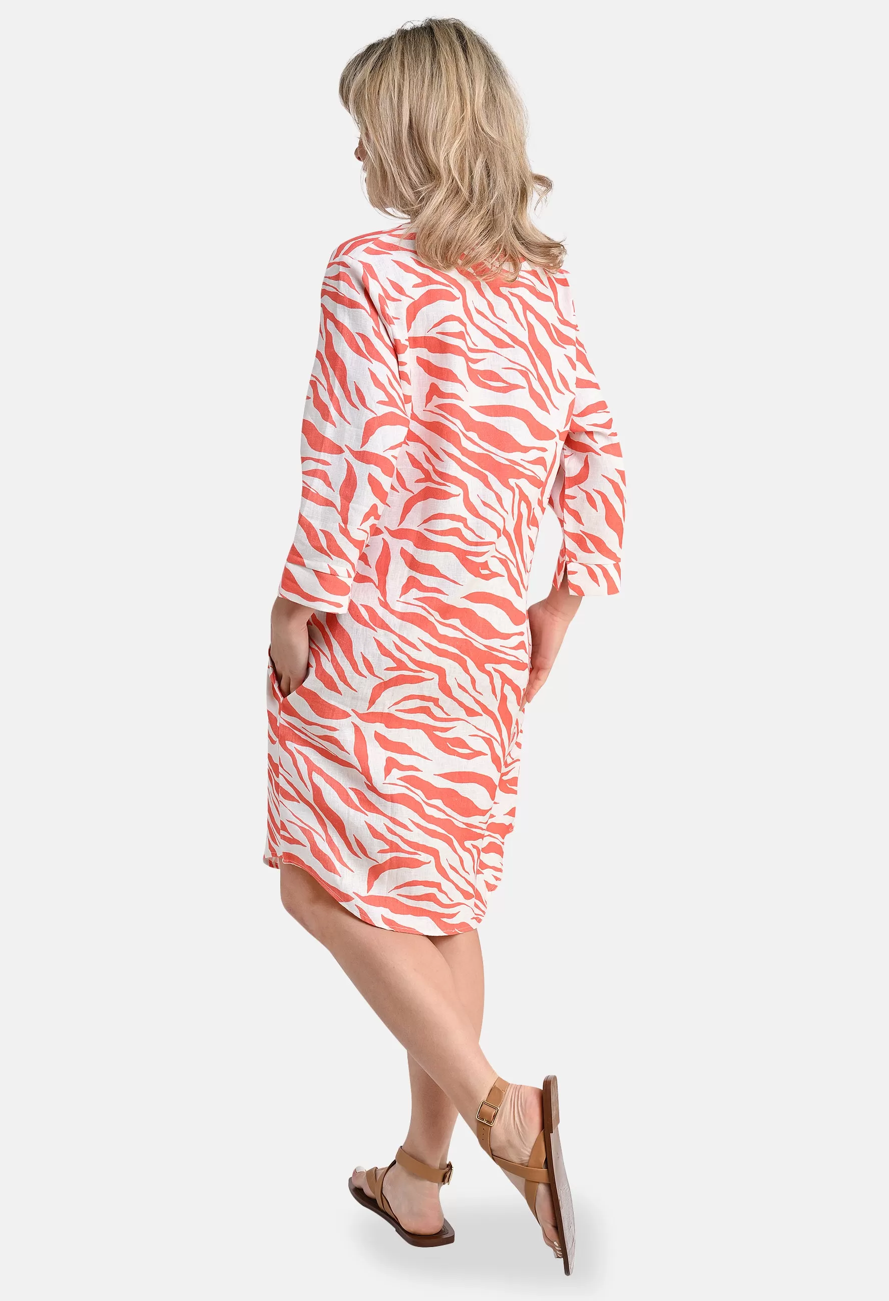 Animal Print Linen Dress