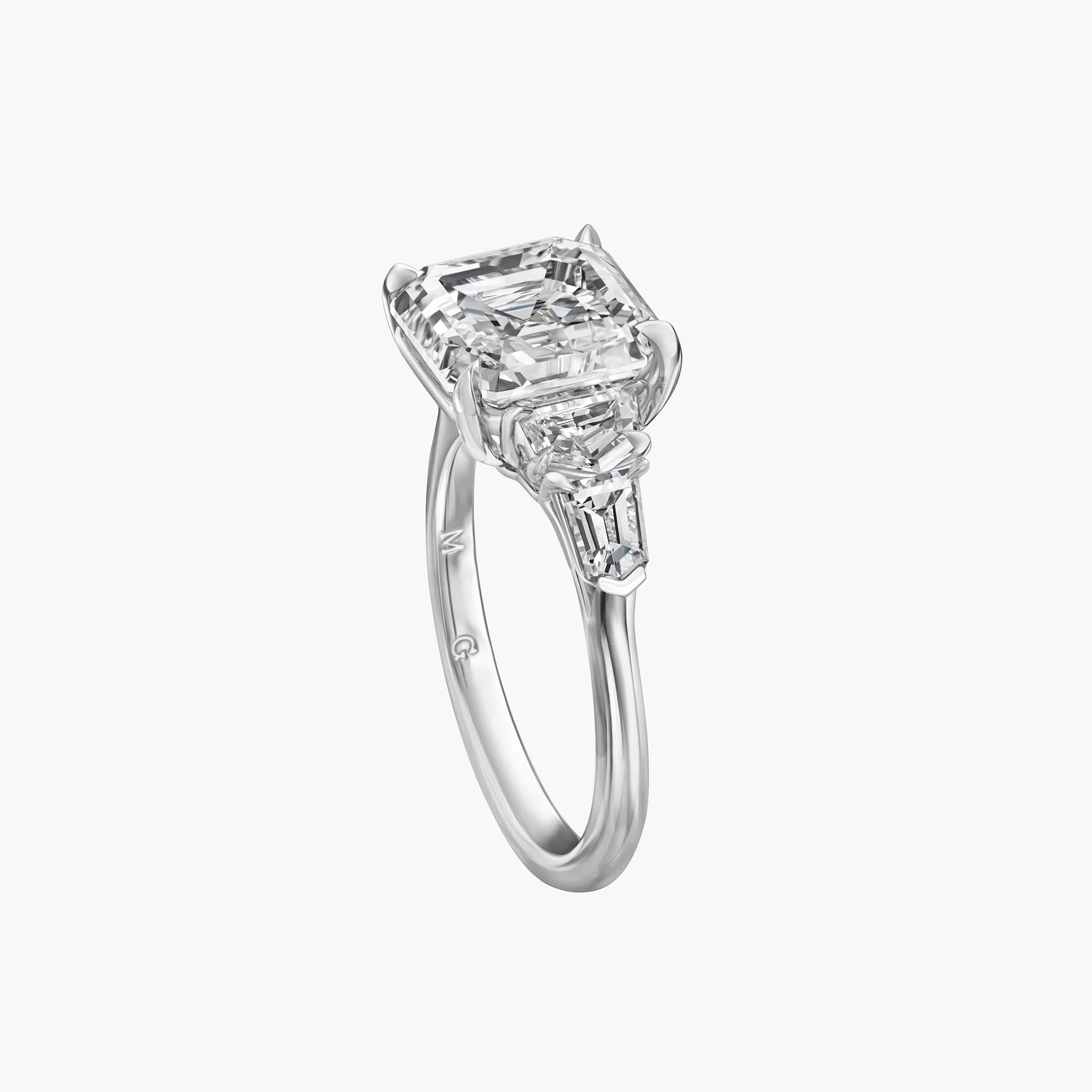 Asscher Cut Five-Stone Diamond Engagement Ring