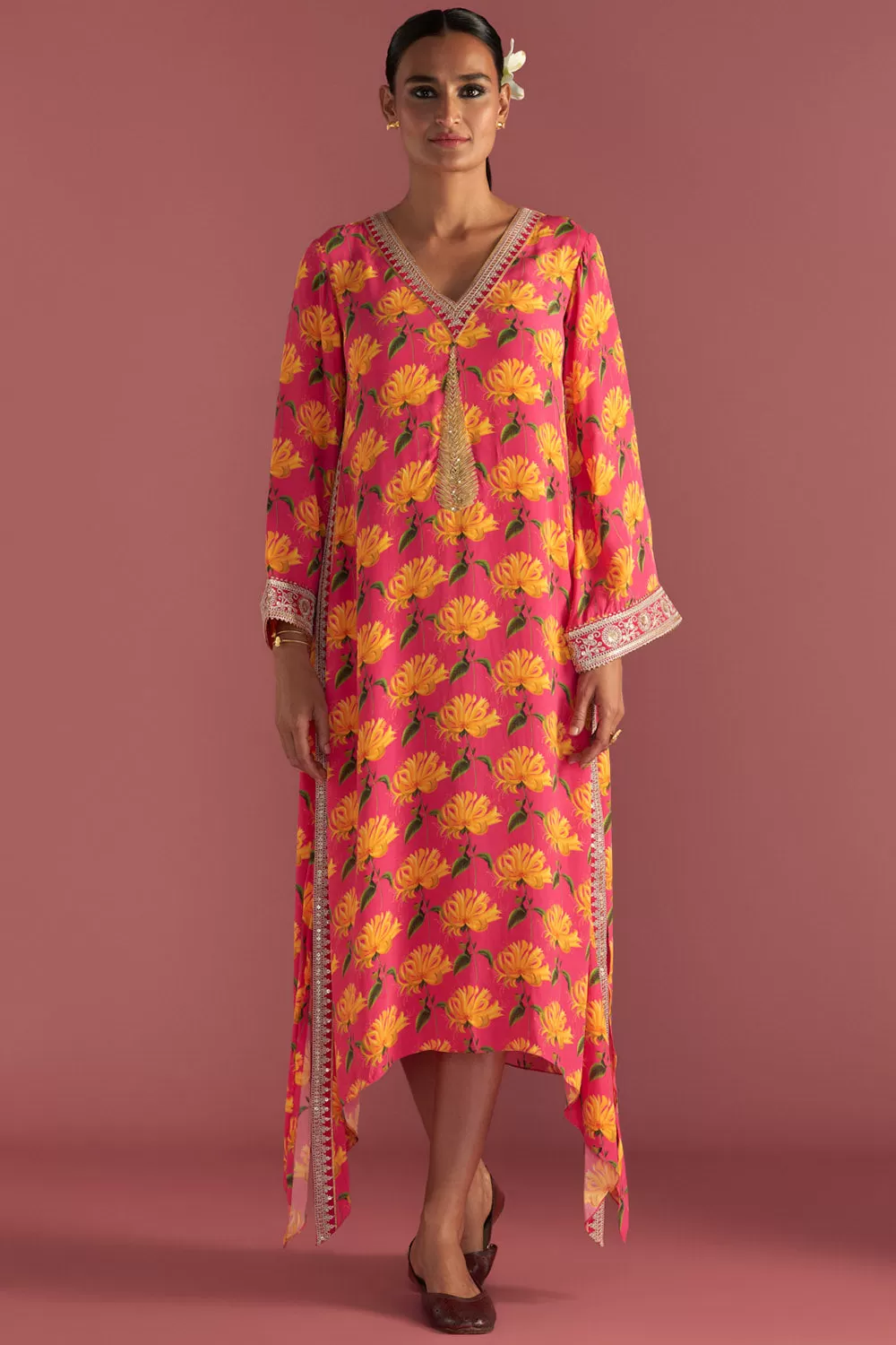 Berry Pink Mist Kaftan