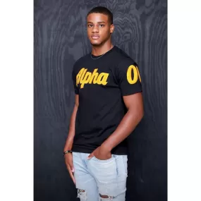 Black/Gold Alpha 19/06 Chenille Tee