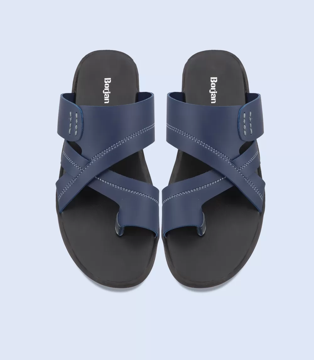 BM5462-NAVY-Men Casual Chappal