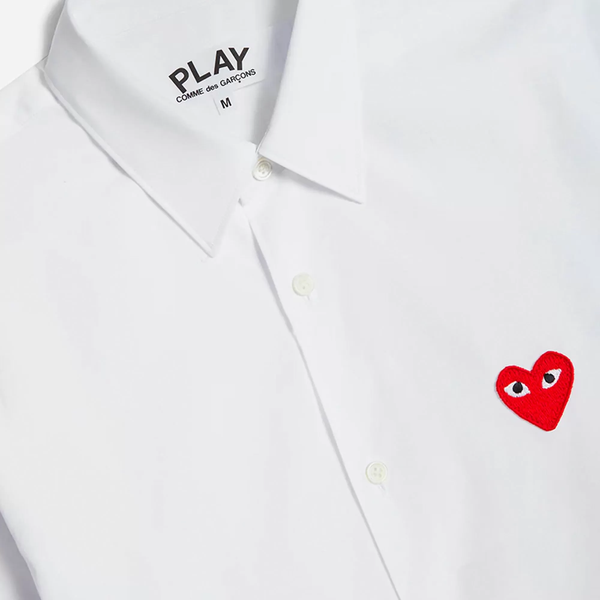 Comme des Garcon PLAY Mens Woven White Shirt