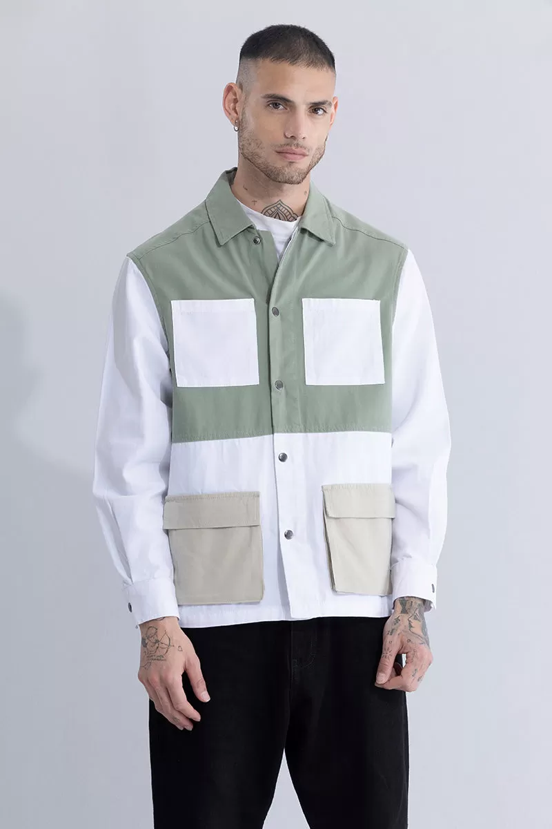 Contour Patch Green Overshirt