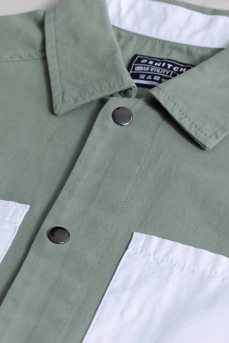 Contour Patch Green Overshirt