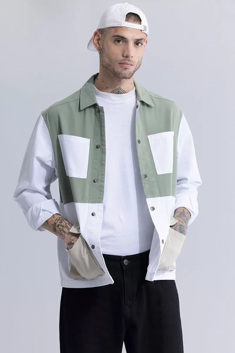 Contour Patch Green Overshirt