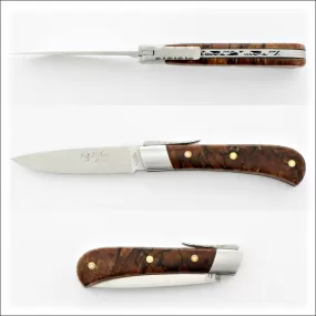 Corsican L' Antò Pocket Knife Burled Beech End Grain