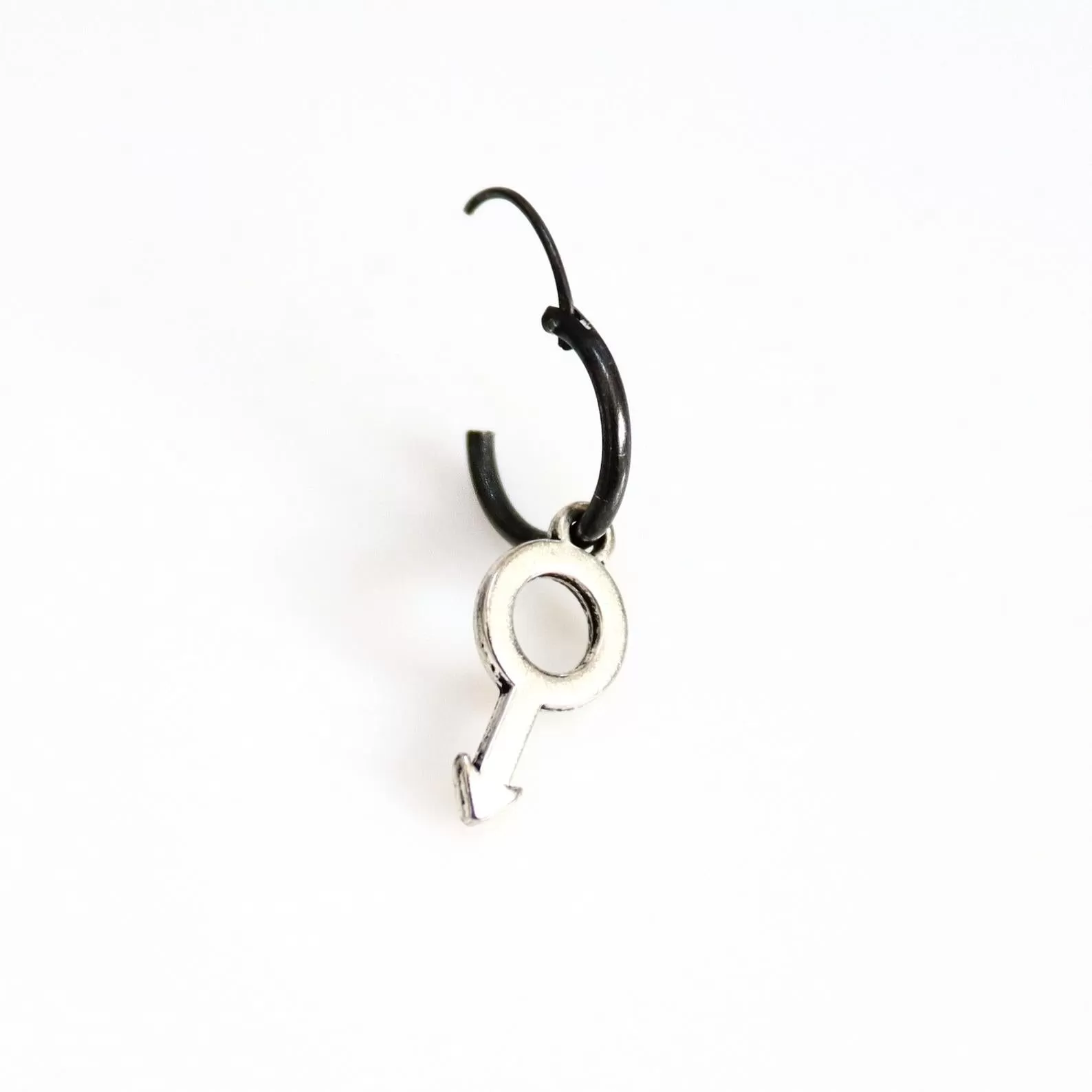 Dangle Earring - Mens Gender Symbol Pendant