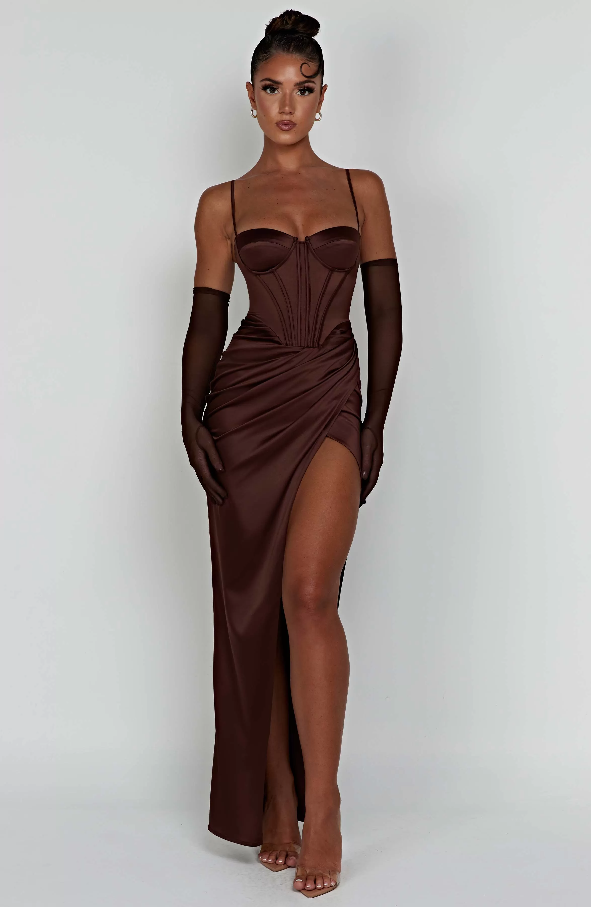 Despina Maxi Dress - Chocolate