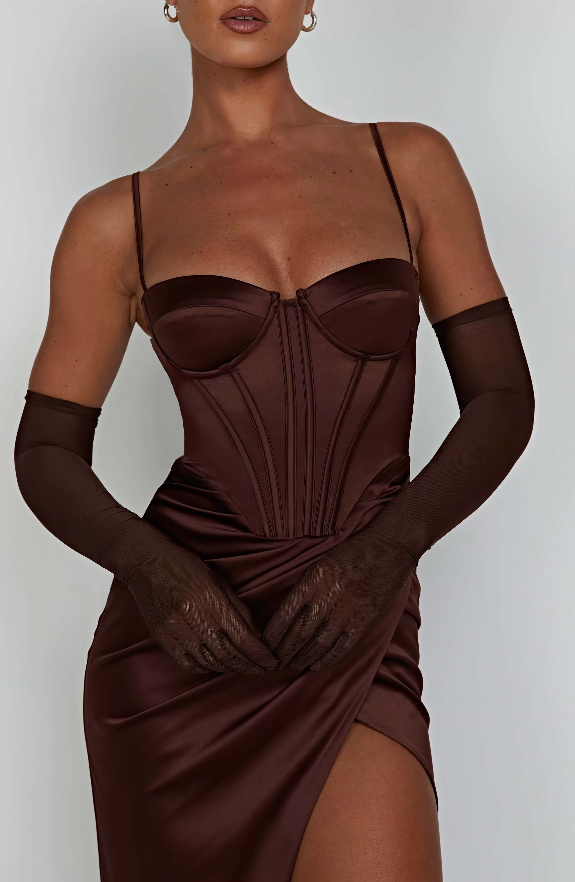 Despina Maxi Dress - Chocolate