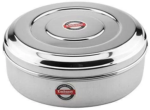 Embassy Stainless Steel Masala / Spice Box, 800 ml; Size 10