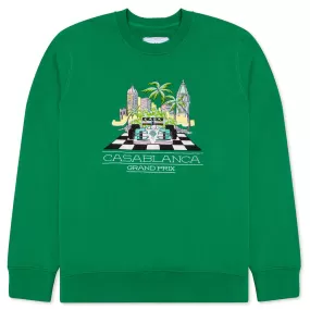 Finish Line Large Embroidered Sweatshirt - Green