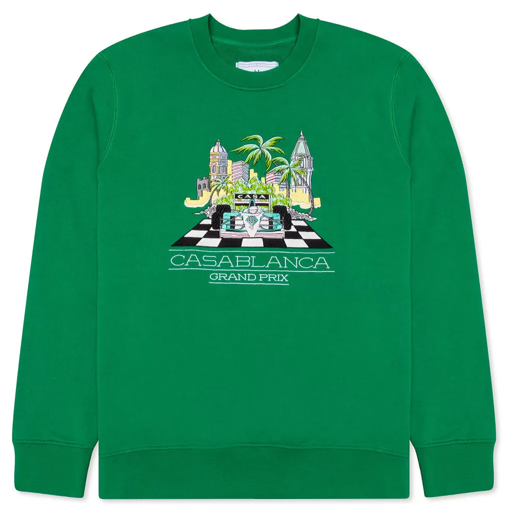 Finish Line Large Embroidered Sweatshirt - Green