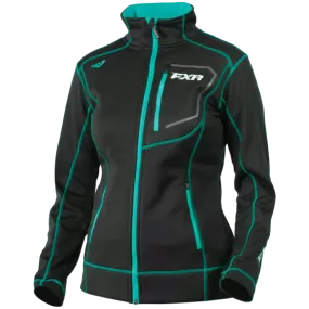 FXR Elevation Womens Zip Fleece Black/Mint