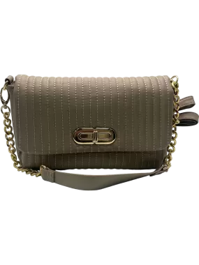 George Taupe Quilted Crossbody Bag With Chain Strap BNWT