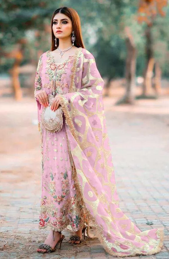 Georgette Heavy Embroidered Designer Pakistani Style Suit