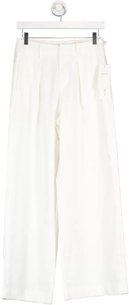 Goelia White Denim Wide Leg Pants UK 6