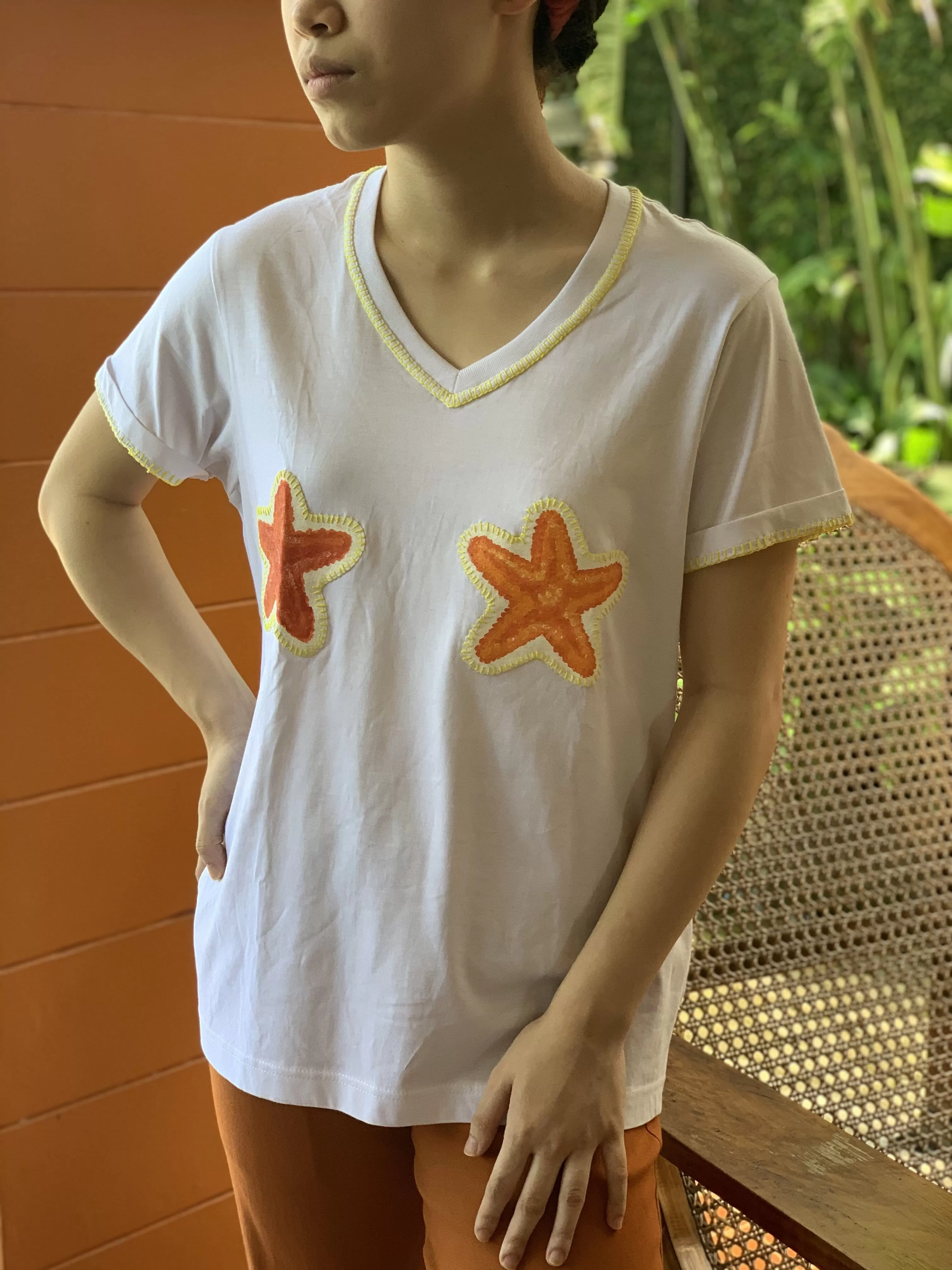 Hand-Painted Shirt (Starfish)