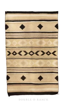 Home, Rug, Navajo, Banded, Crystal Design, Vintage ‘50s, 163