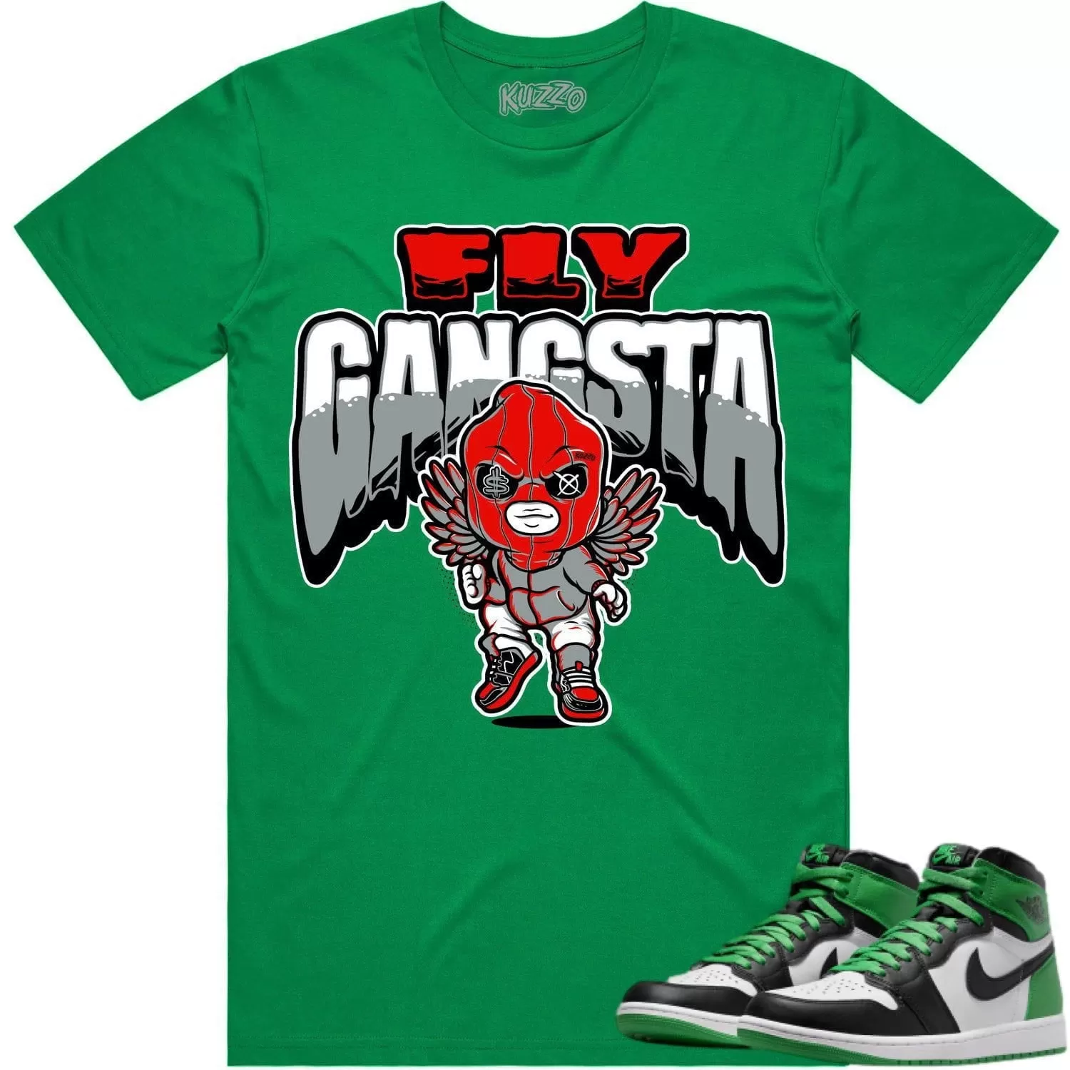 Jordan 1 Lucky Green 1s Shirt to Match - RED FLY GANGSTA