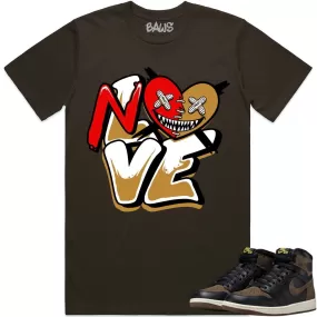 Jordan 1 Palomino 1s Shirt to Match - WHEAT NO LOVE BAWS