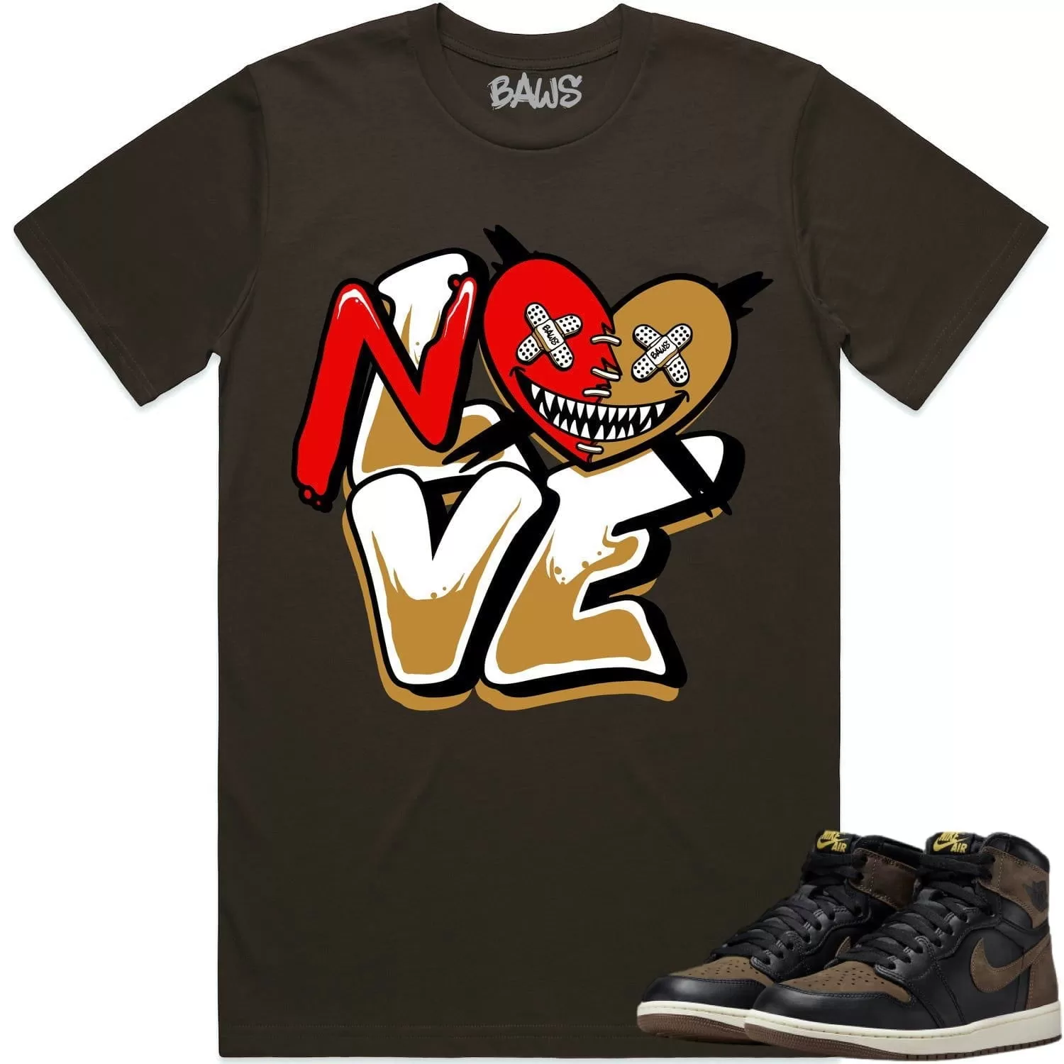 Jordan 1 Palomino 1s Shirt to Match - WHEAT NO LOVE BAWS