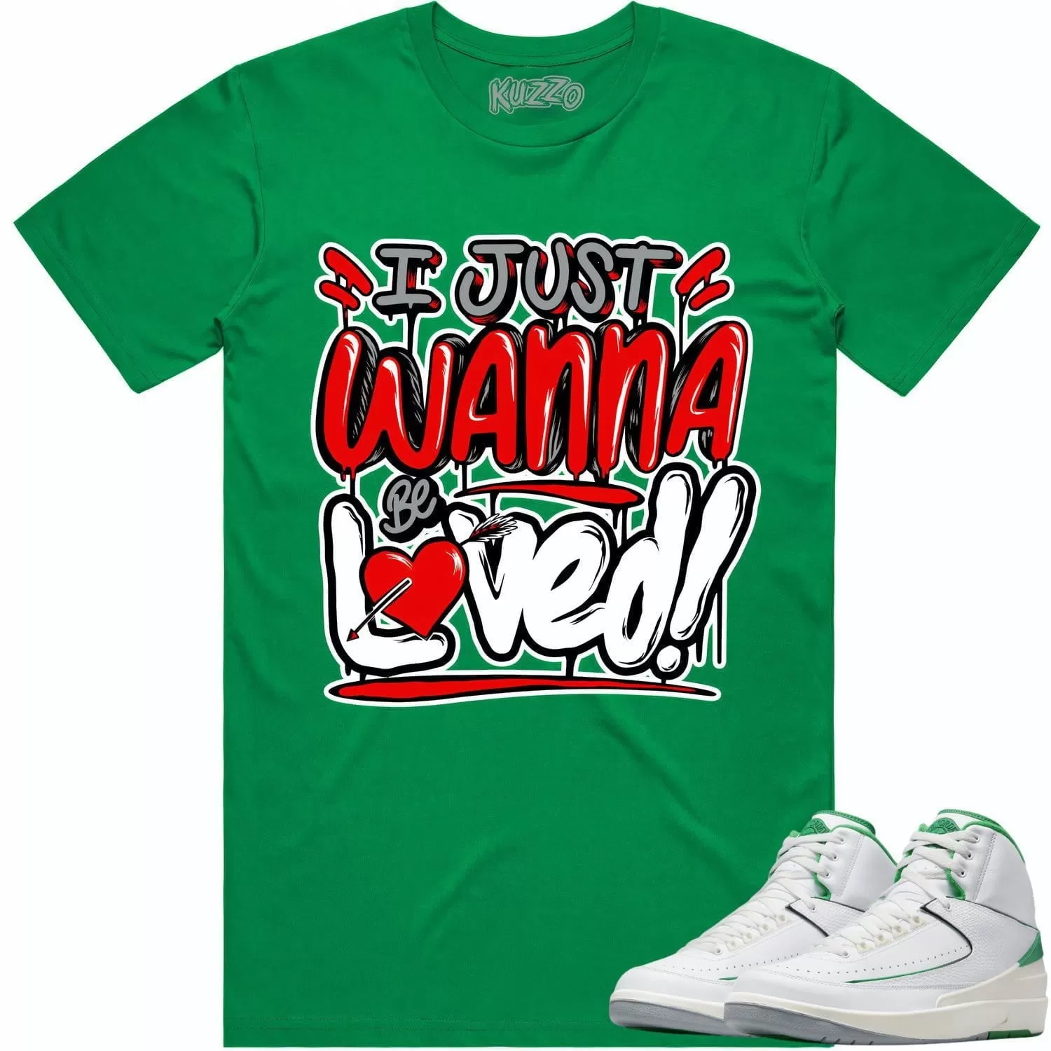 Jordan 2 Lucky Green 2s Shirt to Match - RED LOVED