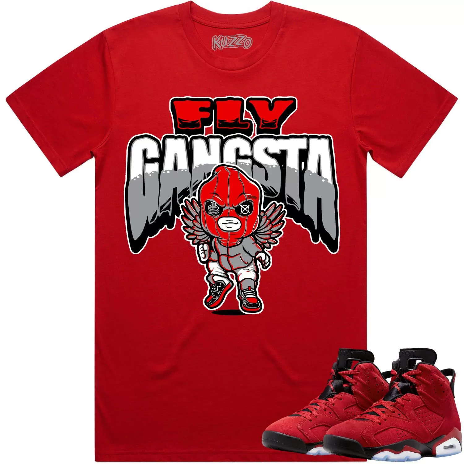 Jordan 6 Toro Bravo 6s Shirt to Match - RED FLY GANGSTA