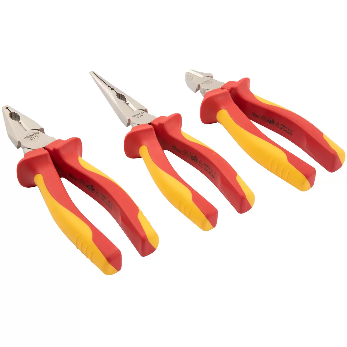 Kendo VDE Pliers Set 3 Pieces