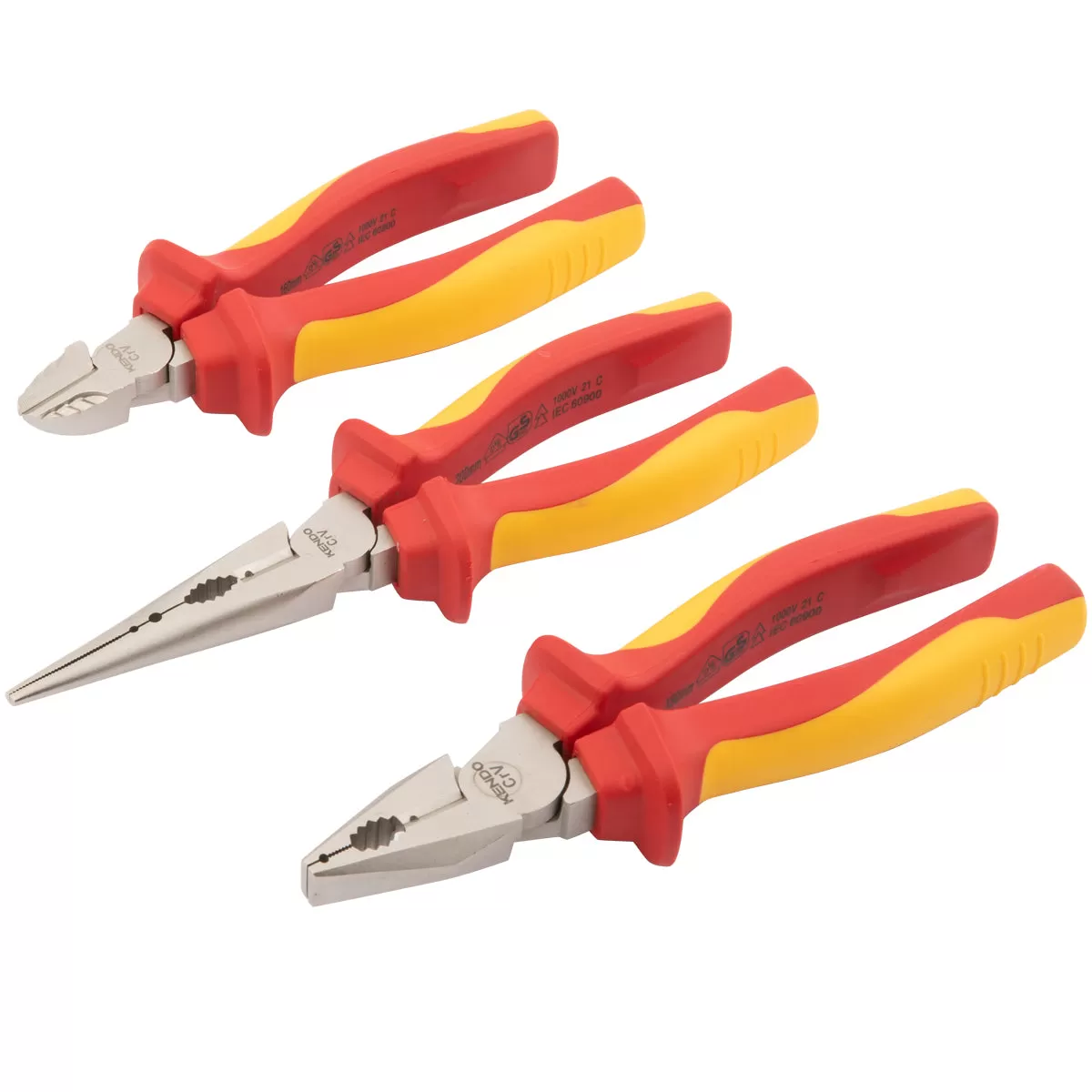 Kendo VDE Pliers Set 3 Pieces