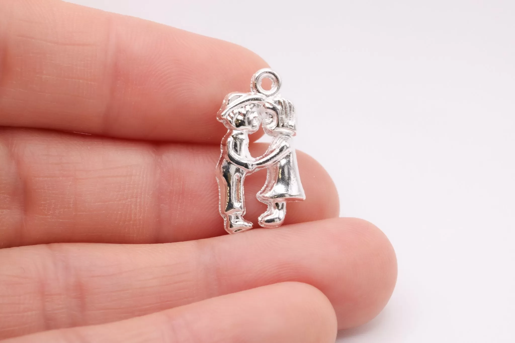 Kissing Boy and Girl Charm, 925 Sterling Silver, 668