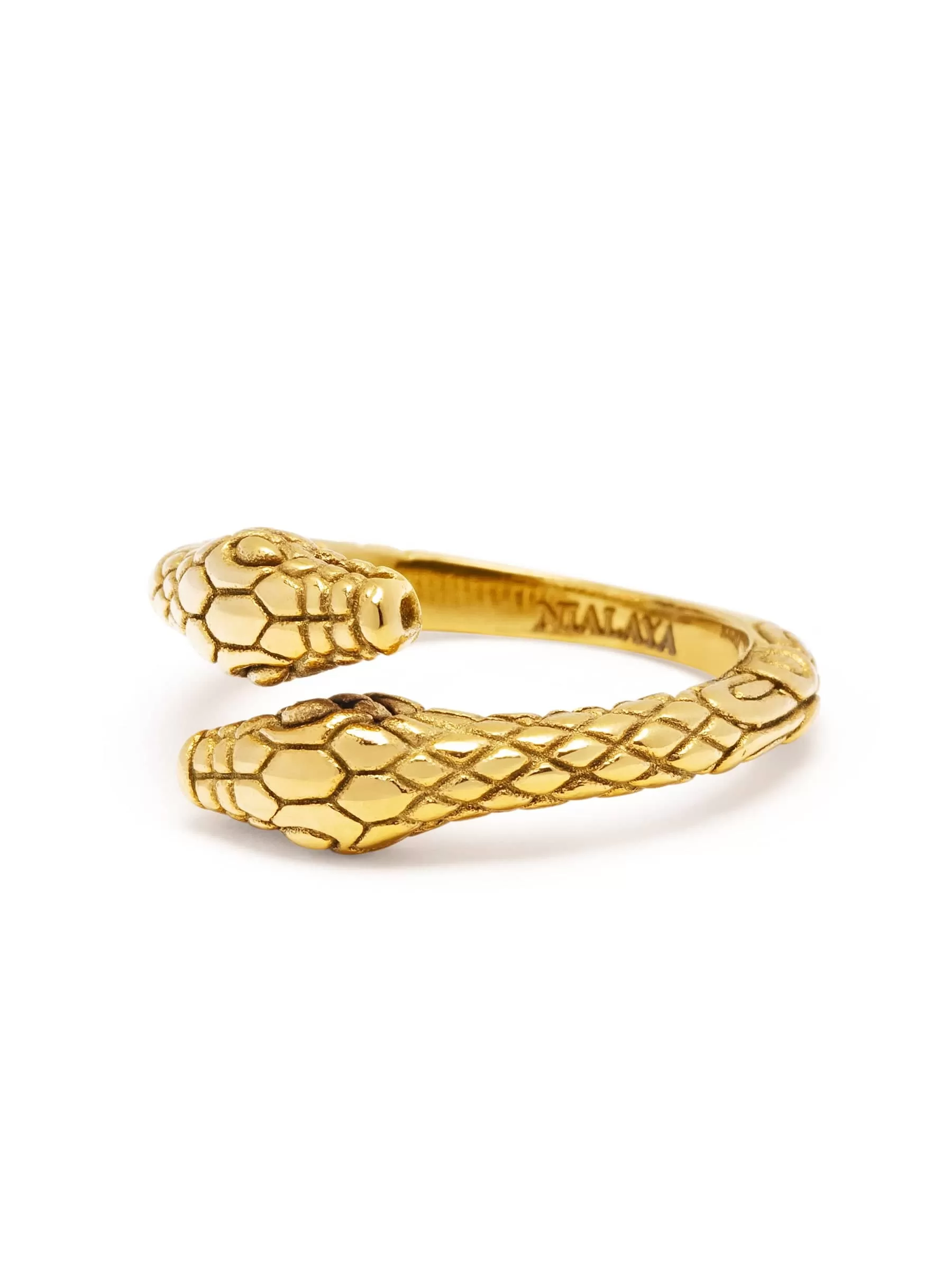 Men's Gold Plated Vintage Snake Ring