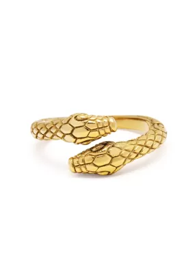 Men's Gold Plated Vintage Snake Ring