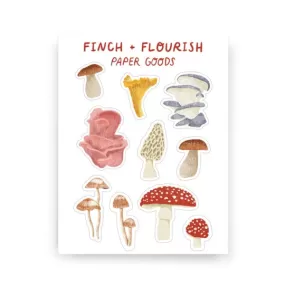 Mushroom Vinyl Sticker Sheet