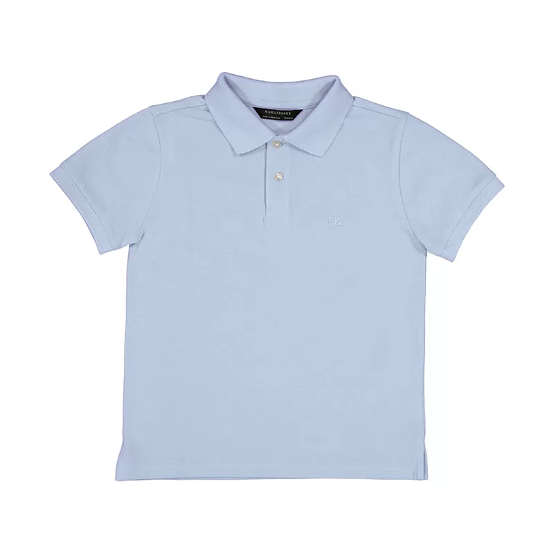 Nukutavake Basic Blue Short Sleeve Polo_ 890-43