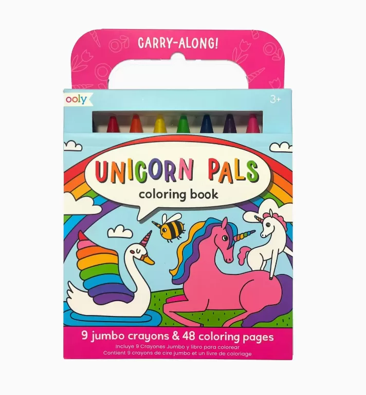 Ooly - Carry Along Crayon & Coloring Book Kit- Unicorn Pals