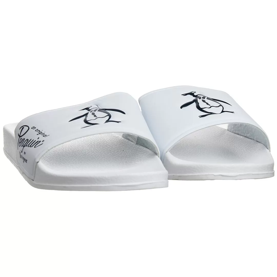 Original Penguin Passer Mens White Sliders