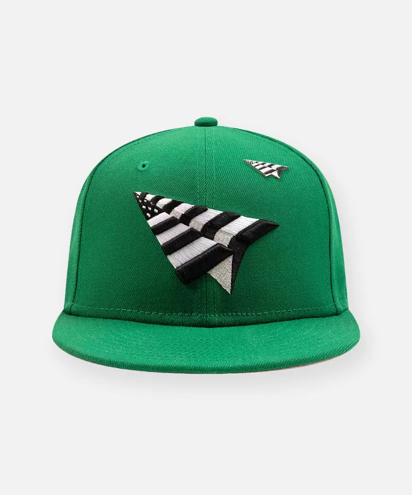 PAPER PLANES KELLY GREEN CROWN 9FIFTY SNAPBACK HAT