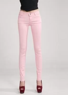 Pink Skinny Women Jeans