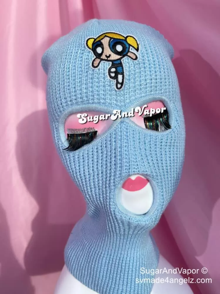 Power Cute Girls Knitted Ski Mask