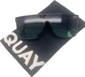 Quay Nightfall Flat top shield sunglasses in case