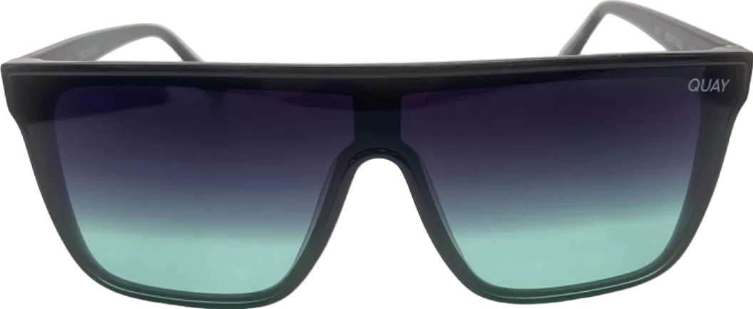 Quay Nightfall Flat top shield sunglasses in case