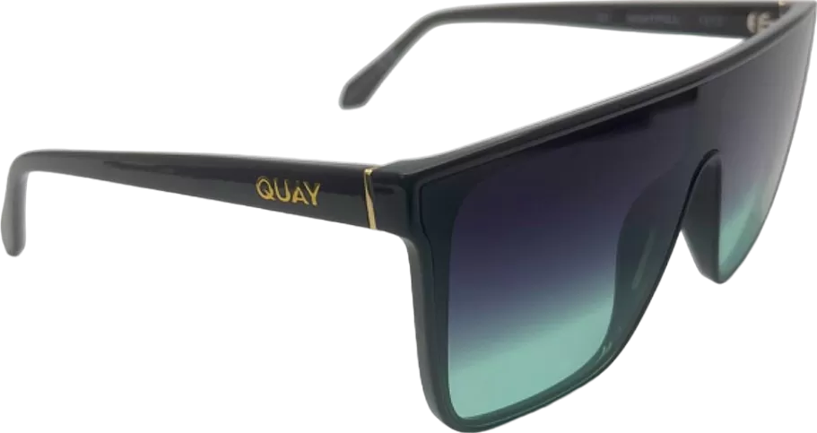 Quay Nightfall Flat top shield sunglasses in case